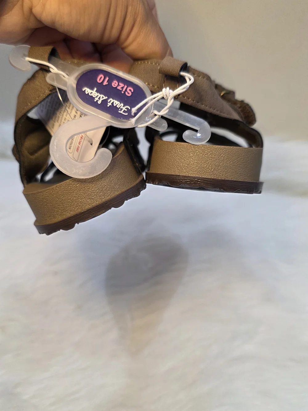 Kids Brown Strappy Sandals - Size 10